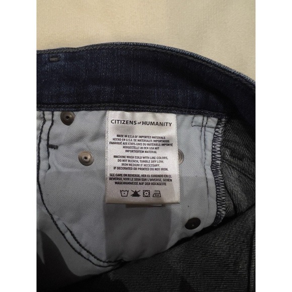 Citizens Of Humanity Jeans Rocket HighRise Skinny Crop Size25 Released Hem Denim - Picture 11 of 12